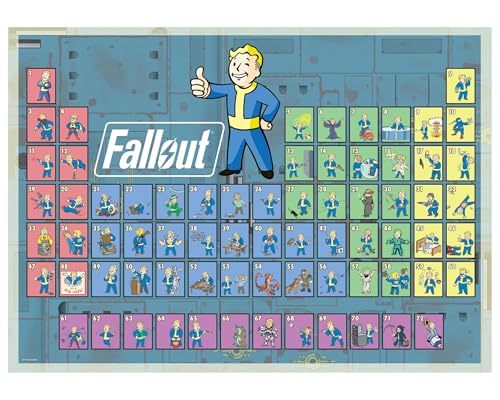 Fallout Periodensystem von Vault Boy 1000 Teile Puzzle für Erwachsene | 71,1 x 50,8 cm von Toynk