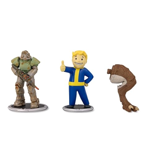 Toynk Fallout T-51 Power Armor and Vault Boy (Classic) 7,6 cm Minifiguren-Set 2er-Pack für Erwachsene | Enthält Build-A-Figure Deathclaw Piece von Toynk