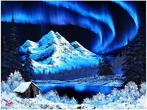 toynk Bob Ross Northern Lights Aurora Borealis Puzzle | 1000 Teile Puzzle von Toynk