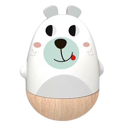Toys R Wood® Baby Holzspielzeug ab 1 Jahr | Musikalisches Stehaufmännchen aus Holz mit Dreh- & Schaukelfunktion | FSC-zertifizierte Montessori Aufziehfigur | Lernspielzeug mit Melodie für Kinder von Toys R Wood