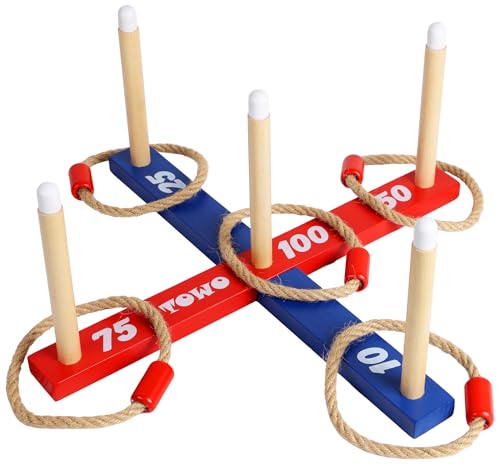 Holz Ringwurfspiel – Wurfspiel für Kinder & Erwachsene – Indoor & Outdoor für Rasen, Garten, Camping, Strand, Reisen & Party – Klassisches Seil-Zielspiel Geschenk für Familienspaß & Mathematik Holz Ringwurfspiel – Wurfspiel für Kinder & Erwachsene – Indoor & Outdoor für Rasen, Garten, Camping, Strand, Reisen & Party – Klassisches Seil-Zielspiel Geschenk für Familienspaß & Mathematik von Toys of Wood Oxford