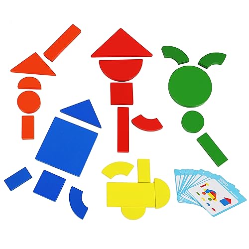 TOWO Holz Staffelei Kreidetafel Magnettafel für Kinder- mit Magneten Formen Buchstaben Zahlen Stift und Papierrolle - Aufbewahrungssäckchen inklusive - Klappbar und einfach zu verstauen (Shapes) von Toys of Wood Oxford
