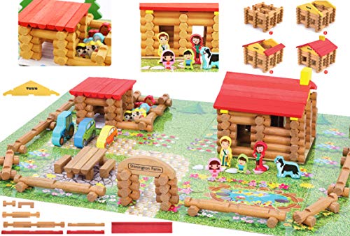 Toys of Wood Oxford Holz Bauernhof mit Tieren, Personen und Fahrzeugen - 207 Holze scheite zum selber Bauen Blockhaus - Baukasten für Mädchen und Jungs ab 3 Jahre - Holzspielzeug für 3 Jahre alt Toys of Wood Oxford Holz Bauernhof mit Tieren, Personen und Fahrzeugen - 207 Holze scheite zum selber Bauen Blockhaus - Baukasten für Mädchen und Jungs ab 3 Jahre - Holzspielzeug für 3 Jahre alt von Toys of Wood Oxford
