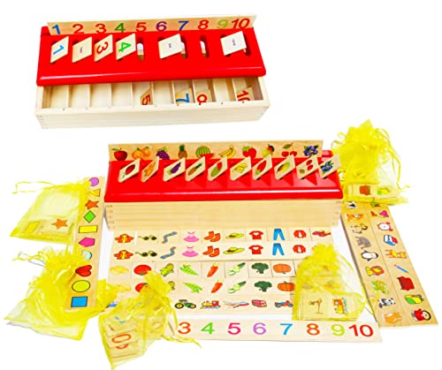 Toys of Wood Oxford Montessori Lernspielzeug - Sortieren, Vergleichen und Lernen - 8 Objektkategorien - Sortierbox für Kinder Toys of Wood Oxford Montessori Lernspielzeug - Sortieren, Vergleichen und Lernen - 8 Objektkategorien - Sortierbox für Kinder von Toys of Wood Oxford