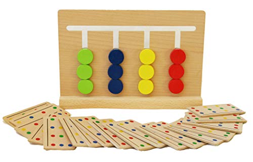 Toys of Wood Oxford Sortierspiel Holz für Kinder ab 3 Jahren - Farben nach vorgegebenen Mustern sortieren - Gehirntraining und Geschicklichkeitsspiel - Montessori Holzspielzeug von Toys of Wood Oxford