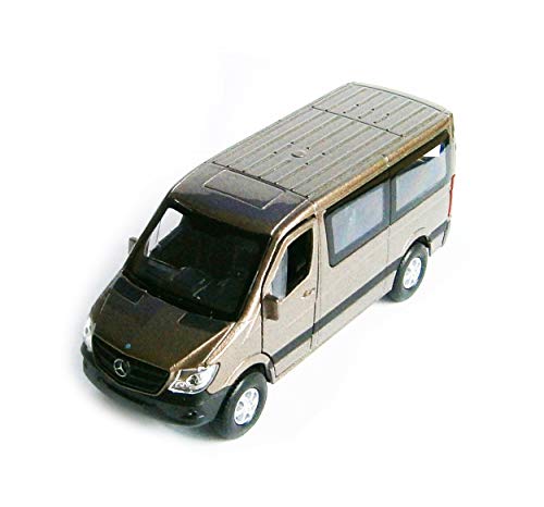 Mercedes Benz Sprinter Traveliner Modellauto Welly Metall Modell Auto Spielzeugauto Geschenk 71 (Champagner-Metallic) von Toys
