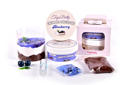 FINOCLAY DIY Cake Slime Kit for Kids, 2 Scented CheeseCake Butter & Clear Slime with Fruit Charms Accessories in Gift Box, Premade Cake Making Kit for Girls & Boys,Ideal Birthday Party Present FINOCLAY DIY Cake Slime Kit for Kids, 2 Scented CheeseCake Butter & Clear Slime with Fruit Charms Accessories in Gift Box, Premade Cake Making Kit for Girls & Boys,Ideal Birthday Party Present von ToysButty