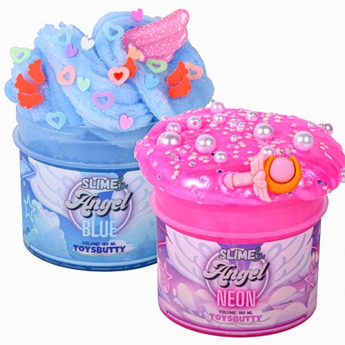 ToysButty 2 Schleim Set mit Neon & WolkenSchleim für Kinder, Slime Toys Putty, Erstellen Sie mit Engel-Thema, 8 Zubehör Schleim selber Machen Set Jungen Mädchen Kinder Toys ToysButty 2 Schleim Set mit Neon & WolkenSchleim für Kinder, Slime Toys Putty, Erstellen Sie mit Engel-Thema, 8 Zubehör Schleim selber Machen Set Jungen Mädchen Kinder Toys von ToysButty
