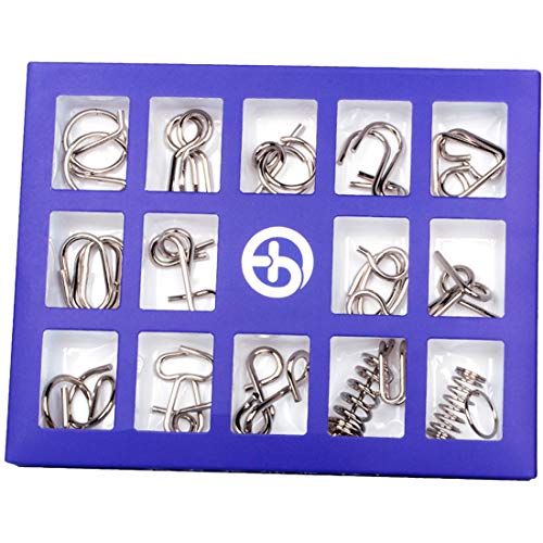 ToysWeltX 15 Stück Gehirn-Puzzles Intelligenz-Schnallenverschluss-Spielzeug von ToysWeltX