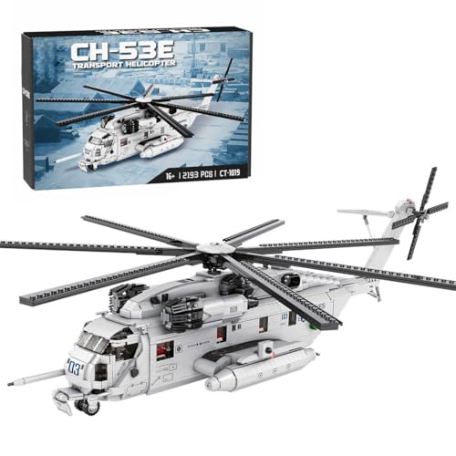 ToysWeltX CH-53E Super Stallion 1/35 Hubschrauber-Bausatz, Wohnaccessoire Oder Sammlerstück, Flugzeugspielzeug-Geschenk für Kinder Ab 12 Jahren, Erwachsene Und Militärfans (2193 Teile) von ToysWeltX
