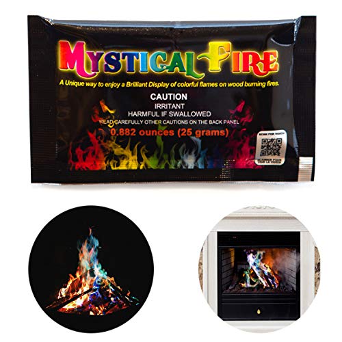 Toysmith Mystical Fire Magic Dust Magischer Staub zum Erzeugen Farbiger Flammen, Packung aus 10 Stück von Toysmith