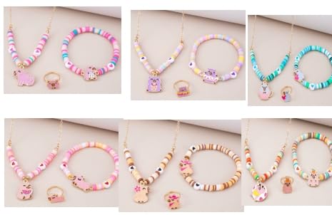 18 Stück Halskette Armband Ring Set (Wasserschwein) von Toyssa