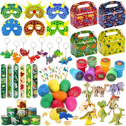 Dinosaurier Party Mitgebsel Kindergeburtstag Geburtstagsgeschenke Dinosaurier Puzzle Spielzeug Slap Armband Maske Dino Eier Schlüsselanhänger Stempel Aufkleber Geschenkbox für Junge Dino Mitbringsel Dinosaurier Party Mitgebsel Kindergeburtstag Geburtstagsgeschenke Dinosaurier Puzzle Spielzeug Slap Armband Maske Dino Eier Schlüsselanhänger Stempel Aufkleber Geschenkbox für Junge Dino Mitbringsel von Toyssa