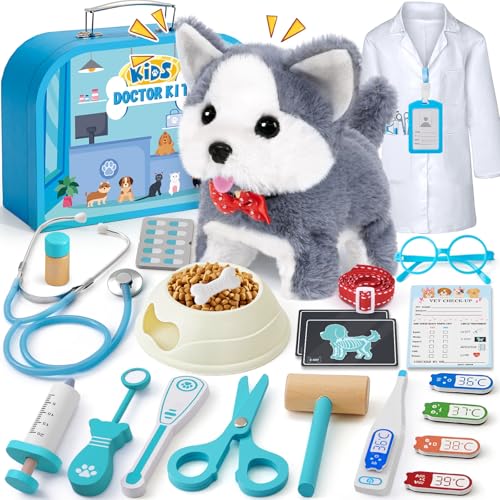 Arztkoffer Kinder Holz Elektrisch Hund Spielzeug der Läuft und Bellt Kuscheltier Elektronisches Haustier Interaktives Plüsch Hund Arzt Kostüm Spielzeug Geschenk Mädchen Junge 3 4 5 6 7 8 Jahre Arztkoffer Kinder Holz Elektrisch Hund Spielzeug der Läuft und Bellt Kuscheltier Elektronisches Haustier Interaktives Plüsch Hund Arzt Kostüm Spielzeug Geschenk Mädchen Junge 3 4 5 6 7 8 Jahre von Toyssa