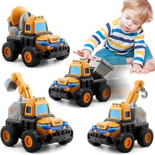 Toyssa Auto Spielzeug 2 3 Jahre mit Bagger Kipplaster Kran Betonmischer, Drücken und Los Baustellenfahrzeuge Kinder Baustelle Kinder Geburtstag Weihnachten Geschenk für Jungen Kinder 3 4 5 6 Jahren Toyssa Auto Spielzeug 2 3 Jahre mit Bagger Kipplaster Kran Betonmischer, Drücken und Los Baustellenfahrzeuge Kinder Baustelle Kinder Geburtstag Weihnachten Geschenk für Jungen Kinder 3 4 5 6 Jahren von Toyssa