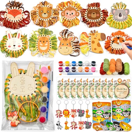Toyssa Dschungel Tiere Mitgebsel Kindergeburtstag mit Bastelset Silikonarmband Schlüsselanhänger Dankeskarten, Safari Gastgeschenke Jungen Mädchen Geburtstag Party Toyssa Dschungel Tiere Mitgebsel Kindergeburtstag mit Bastelset Silikonarmband Schlüsselanhänger Dankeskarten, Safari Gastgeschenke Jungen Mädchen Geburtstag Party von Toyssa