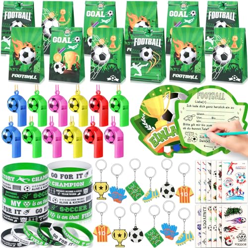 Toyssa Fußball Mitgebsel Kindergeburtstag Jungs mit Fußball Einladungskarten Silikonarmbänder Trillerpfeife, Football Party Mitgebsel Pinata Füllung Fußball Give Aways Mitbringsel für Jungen Kinder Toyssa Fußball Mitgebsel Kindergeburtstag Jungs mit Fußball Einladungskarten Silikonarmbänder Trillerpfeife, Football Party Mitgebsel Pinata Füllung Fußball Give Aways Mitbringsel für Jungen Kinder von Toyssa