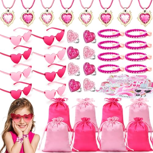 Toyssa Rosa Mitgebsel Kindergeburtstag Gastgeschenke mit Partybrille Geschenktüte Halskette Armband Ring Aufkleber, Pinata Füllung Give Aways Mitbringsel Kindergeburtstag für Kinder Mädchen Toyssa Rosa Mitgebsel Kindergeburtstag Gastgeschenke mit Partybrille Geschenktüte Halskette Armband Ring Aufkleber, Pinata Füllung Give Aways Mitbringsel Kindergeburtstag für Kinder Mädchen von Toyssa