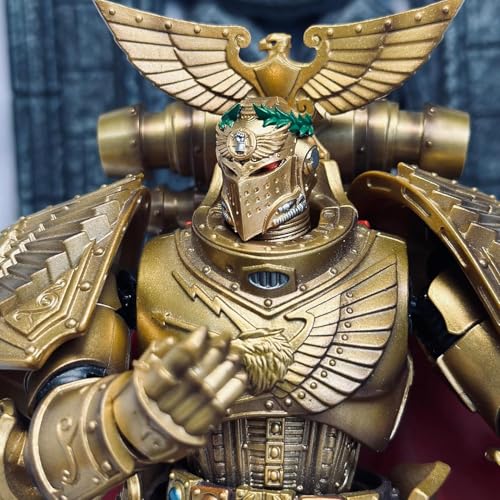 TOYVERSE Joytoy Warhammer Teile Helm 02, Imperial Fists Rogal Dorn Primarch Zubehör, PVC Weichgummi Modellzubehör, ab 15 Jahren von Toyverse