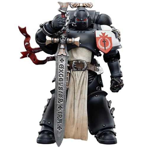 Toyverse JOYTOY 1/18 Actionfigur Warhammer 40.000, Black Templars The Emperors Champion Rolantus, bewegliche Gelenke, Charaktermodell, ab 15 Jahren von TOYVERSE