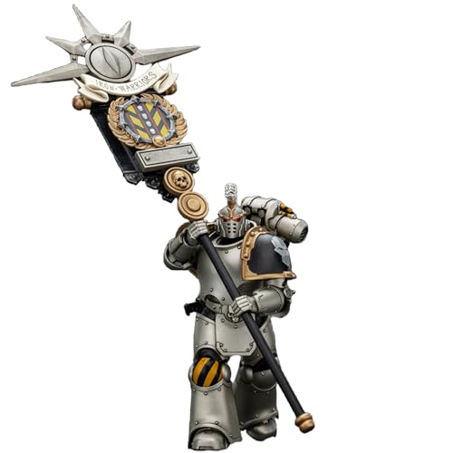 Toyverse JOYTOY 1/18 Actionfigur Warhammer The Horus Heresy, Iron Warriors Command Squad Chosen mit Legion Standard, bewegliche Gelenke Charaktermodell von TOYVERSE