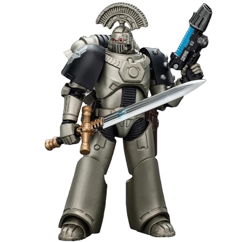Toyverse JOYTOY 1/18 Actionfigur Warhammer The Horus Heresy, Iron Warriors MK Tactical Sergeant mit Power Schwert und Plasma Pistol, bewegliche Gelenke, Charaktermodell von Toyverse