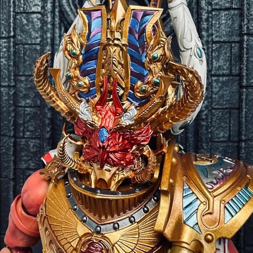 Toyverse JOYTOY Warhammer Teile Helm 01, Thousand Sons Magnus The Red Primarch Zubehör, PVC Weichgummi Modellzubehör, ab 15 Jahren von Toyverse