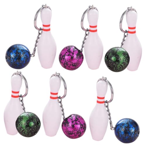 1 Satz Bowling Schlüsselanhänger Kreatives Schlüssel Dekorations Pendant Für Sportliebhaber Mitgebsel Für Bowling Partys Und Kindergeburtstage 6 Stück 1 Satz Bowling Schlüsselanhänger Kreatives Schlüssel Dekorations Pendant Für Sportliebhaber Mitgebsel Für Bowling Partys Und Kindergeburtstage 6 Stück von Toyvian