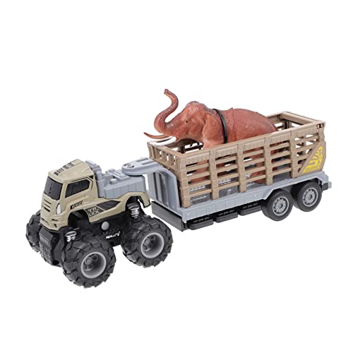 Toyvian Inertiales Anhänger-Auto Spielzeug Auto-Modell Spielzeug LKW Für Junge Mädchen Tiermodell-LKW von Toyvian
