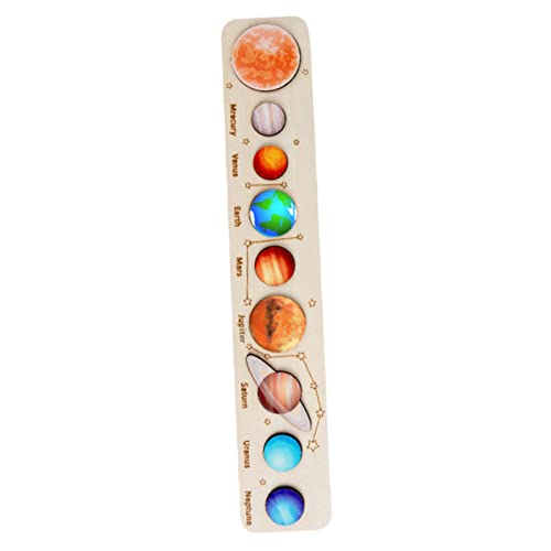 1 Satz Solar System Puzzle für Teilige Holzspielzeug Planeten Puzzle Kognitiven Fähigkeiten und des Lernens über Sonnensystem Sicher und Kreativ von Toyvian