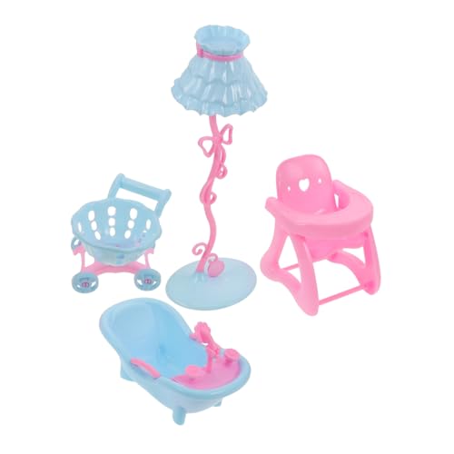1 Set Kleinkinder-rollenspielspielzeug, Mini-möbel, Badewanne, Einkaufswagen, Stuhl, Schreibtischlampe, Rollenspielspielzeug Für Vorschulkinder, Geburtstagsparty- von Toyvian