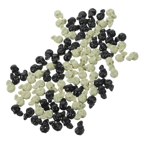 100Stücke Halloween Skelett Dekoration Menschliche Schädelköpfe für Gruselige Halloween Partys und Foto Requisiten Kreatives Schädeldekor für Zuhause und Bars von Toyvian