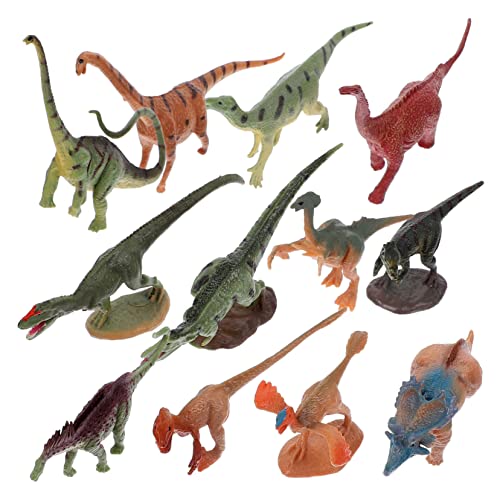 12 Stück Teiliges Dinosaurier Modell Realistische Cartoon Dinosaurier Figuren für Dekoration für Kreative Bastelprojekte Geburtstagsfeiern und Feiertage von Toyvian