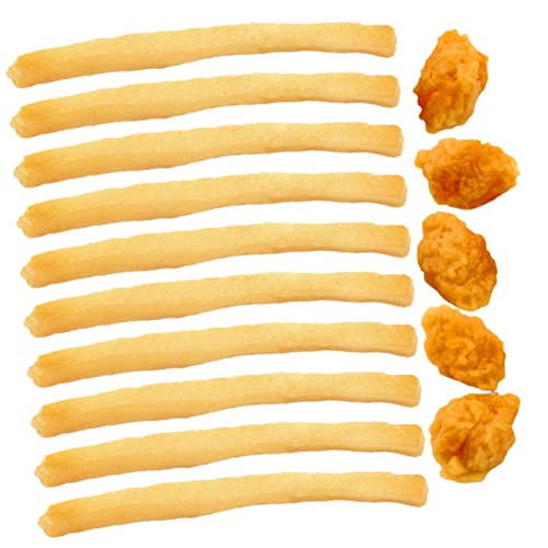 Toyvian Lebensechte Gefälschte Pommes Frites Und Chicken Nuggets 15 Stück Spielzeug-küchennahrung PVC-simulationssnacks Toyvian Lebensechte Gefälschte Pommes Frites Und Chicken Nuggets 15 Stück Spielzeug-küchennahrung PVC-simulationssnacks von Toyvian