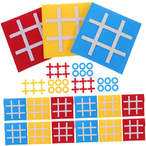 15 Stück Ticktacktoe Brettspiel für Lernspiel mit Filz für Partys und Familienaktivitäten 15 Stück Ticktacktoe Brettspiel für Lernspiel mit Filz für Partys und Familienaktivitäten von Toyvian