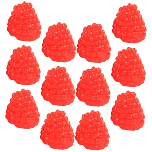 Toyvian 18 Stücke Künstliche Himbeeren Dekoration für Küche und Fotografie Realistische Simulationsfrüchte als Kunstobst für Kinder und von Toyvian