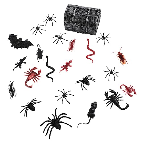 1Satz Gruselige Halloween Tiere Spielzeugset Teiliges Partytrickspielzeug für Realistische Spinne und Deko Requisiten für Halloween Feiern und Scherze von Toyvian