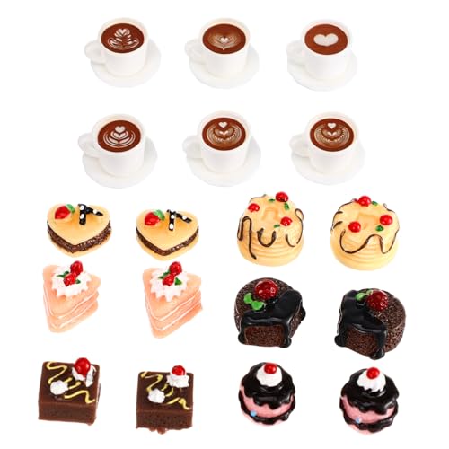 Toyvian 1Satz Miniatur Kuchen für Puppenhaus Realistische Fake Torten und Getränke Dekoration für Miniatur Lebensmittel Exquisites Spielzeug für Dollhouse Zubehör Mehrere Varianten Erhältlich von Toyvian