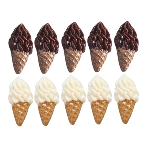 20 Stück Eisdessert Charms aus Resin Realistische Deko für Handyhüllen und Puppenhäuser Kreative Accessoires für DIY Projekte von Toyvian