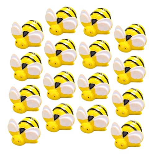 20 Stück Mini Bienen Ornamente Kunstharz Charms für DIY Bastelprojekte Handyhüllen und Haarschmuck Kreative Deko für Einzigartige Designs von Toyvian