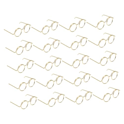20 Stück Puppenbrille Teiliges aus Stylische Accessoires für Puppen zum Dekorieren und Basteln für Puppenzubehör für Kreative Spielideen von Toyvian
