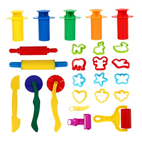 25Stücke Teiliges Knete Werkzeug Set für Tonwerkzeuge für Kreative DIY Projekte Kindergarten und Vorschule für Kleine Hände und Endlose Bastelideen von Toyvian