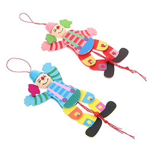 2Stücke Clown Marionette aus Holz Interaktives für Puppenspielzeug mit Schnur Lustiges Clown Design für Kreative Aufführungen 2Stücke Clown Marionette aus Holz Interaktives für Puppenspielzeug mit Schnur Lustiges Clown Design für Kreative Aufführungen von Toyvian