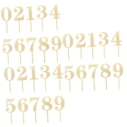 3 Sätze Cake Topper Aus Acryl Goldene Kuchendekoration Für Geburtstagsfeiern Jubiläen Und Mehr Wiederverwendbar Und Elegant 20 Stück * 3 von Toyvian
