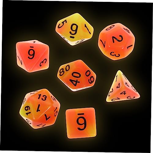 7 Stück Nachtleuchtende Farben Multi Seitige mit Gravur Kreatives Spielzubehör für Partys und Gesellschaftsspiele für Familie und Freunde 7 Stück Nachtleuchtende Farben Multi Seitige mit Gravur Kreatives Spielzubehör für Partys und Gesellschaftsspiele für Familie und Freunde von Toyvian