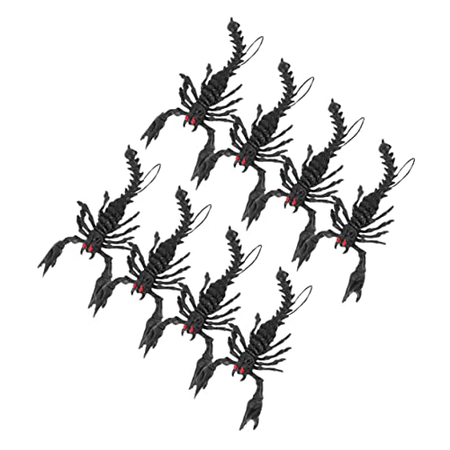 8Stücke Halloween Gefälschte Scorpion Realistische TPR Tier Requisiten für Gruselige Dekorationen und Partys für Halloween und Horror Events von Toyvian