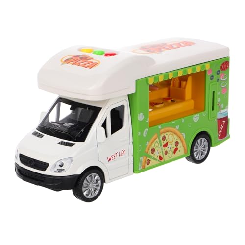 Dascast Food Truck Toy Ice Cream Pizza Food Truck Spielzeug Mit Story Sing Alloy Back Auto Für Das Spielen Von von Toyvian