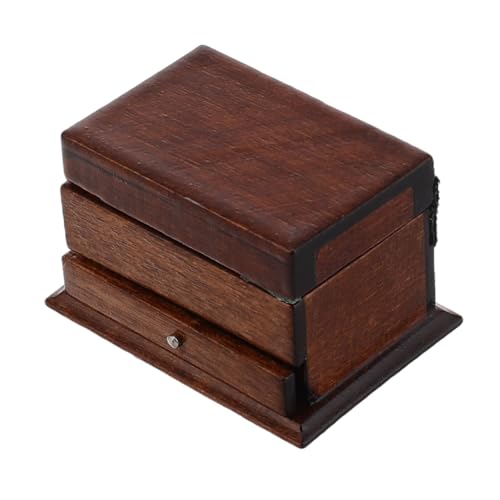 Toyvian Miniatur-nähtruhe Für Puppenhaus - Bastelbox Vintage-Design Miniatur-nähzubehör-Organizer Maßstab 112 von Toyvian