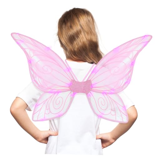 Leuchtende Schmetterlingsflügel für Erwachsene Dekorative mit LED Lichtern für Cosplay Partykostüme und Foto Requisiten Leicht und Tragbar aus Sicherem Leuchtende Schmetterlingsflügel für Erwachsene Dekorative mit LED Lichtern für Cosplay Partykostüme und Foto Requisiten Leicht und Tragbar aus Sicherem von Toyvian