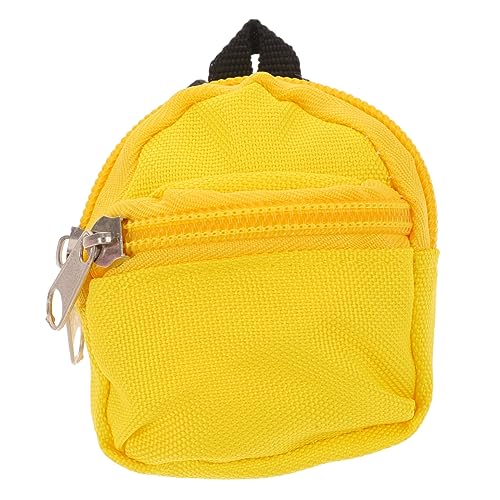 Toyvian Kleiner Puppenrucksack für Puppen Dekorativer Rucksack Leichter Polyester mit Reißverschluss Süßes Spielzeug für Kinderzimmer von Toyvian